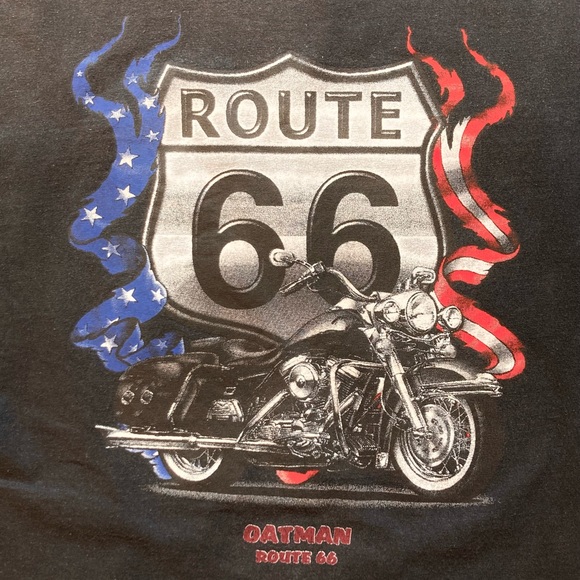 VINTAGE Alstyle Route 66 Biker Shirt - Picture 8 of 12